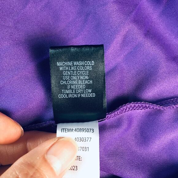 New Torrid Purple Clip Dot Chiffon Midi Dress Women's 2X /18-20 Plus Whimsygoth - Picture 15 of 15